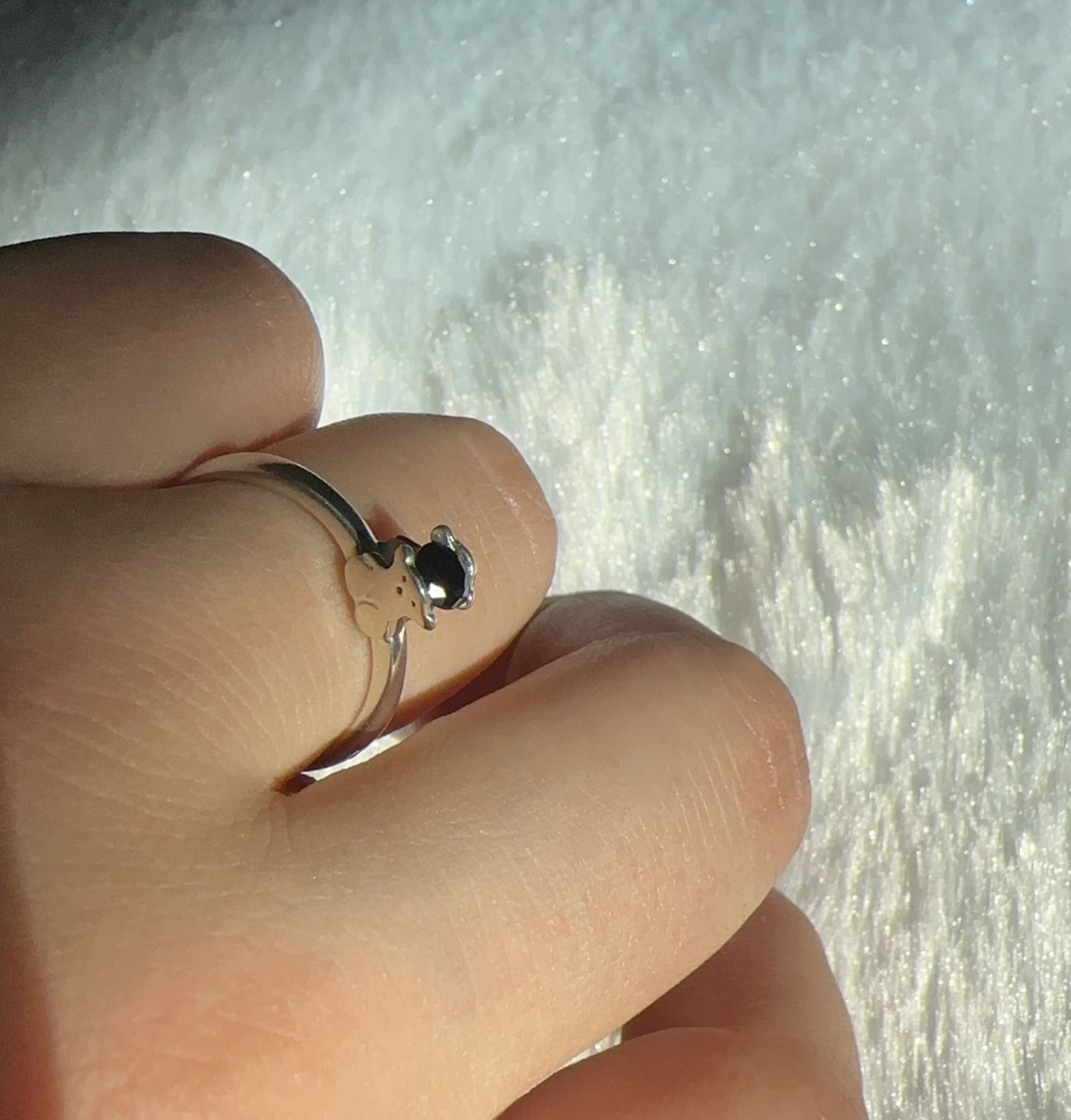 Anillo osito plata 925 circón