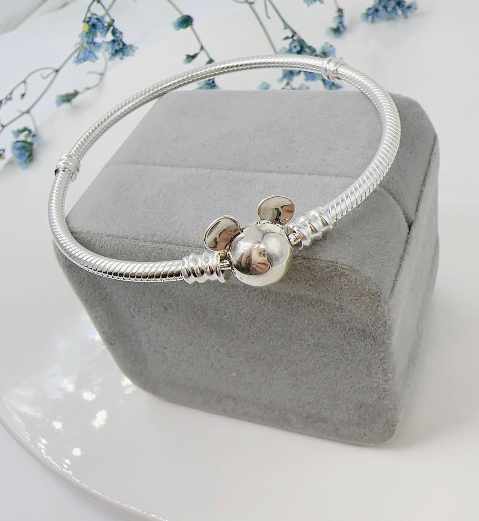 Miniatura: Pulsera  semirrígida broche Micky plata 925 P
