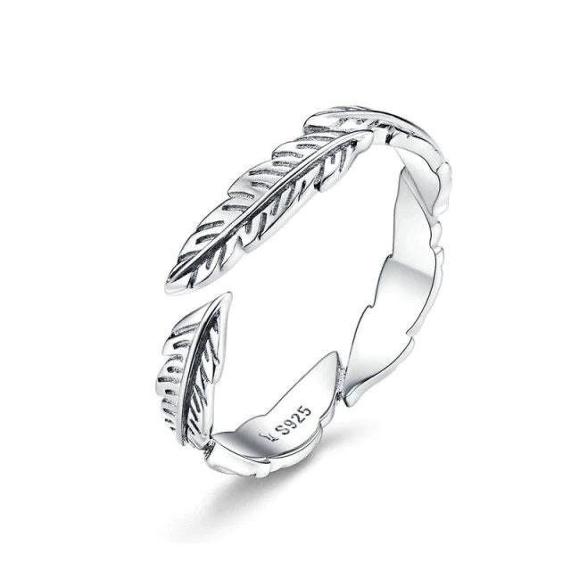 Miniatura: Anillo plumas plata 925 Pand