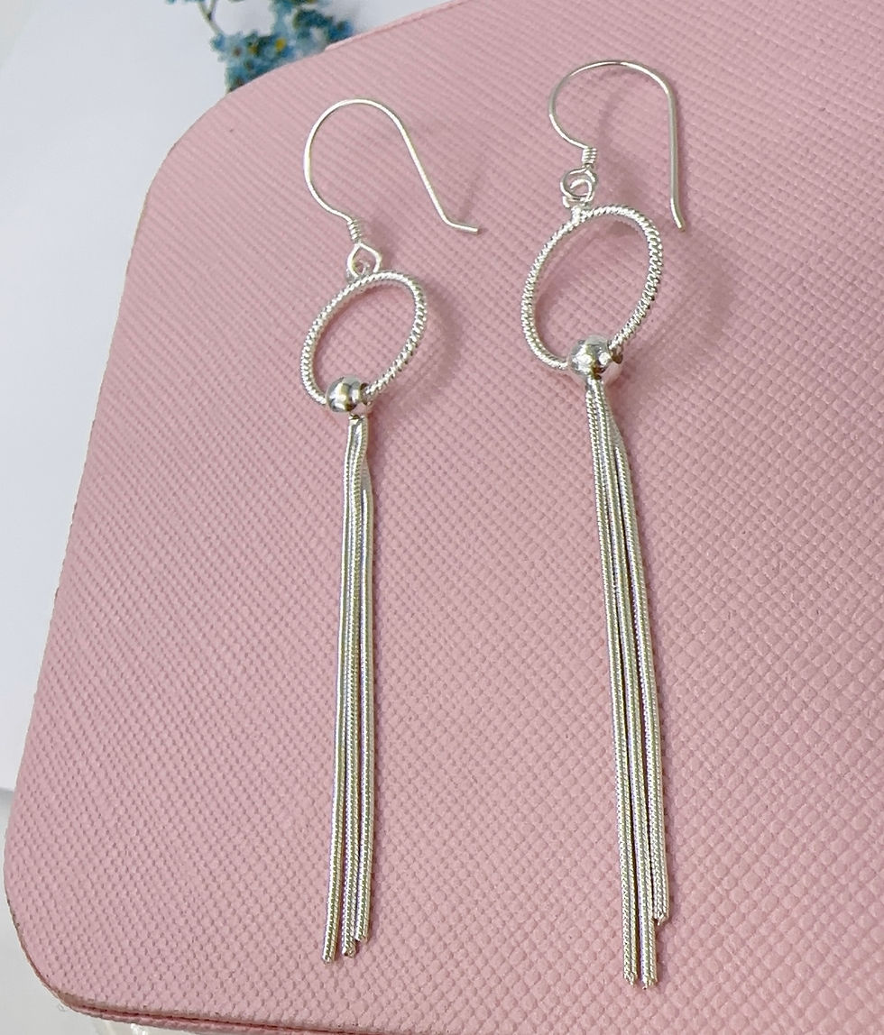 Miniatura: Aretes circula, cadena plata 925