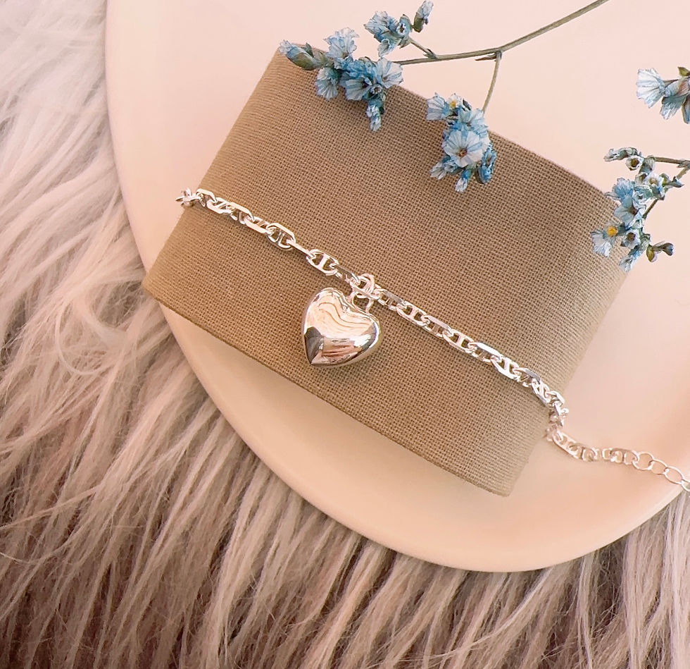 Miniatura: Pulsera dije corazón Plata 925 