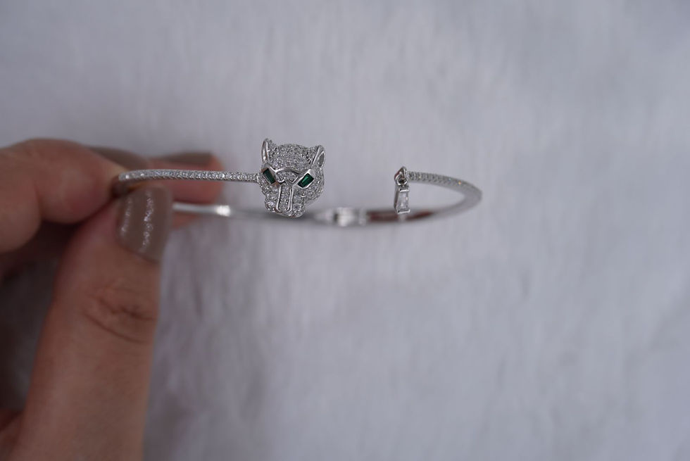 Miniatura: Pulsera pantera plata 925, enjoye especial