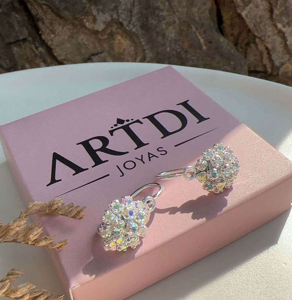 Miniatura: Aretes asa Plata nacional  925