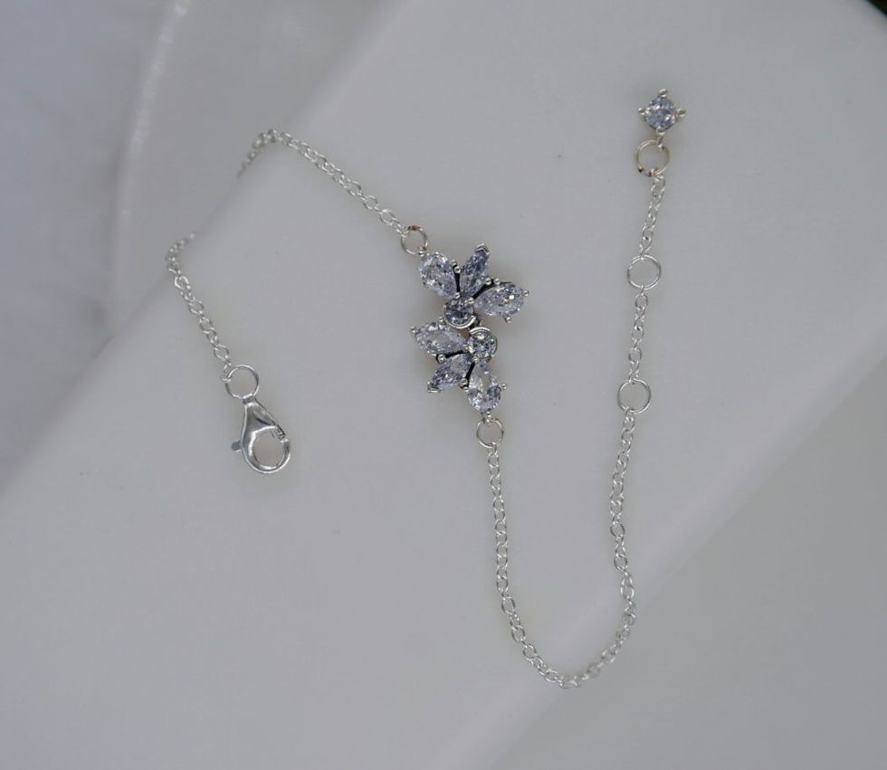 Miniatura: Pulsera atemporal de eslabones plata 925 con circonitas