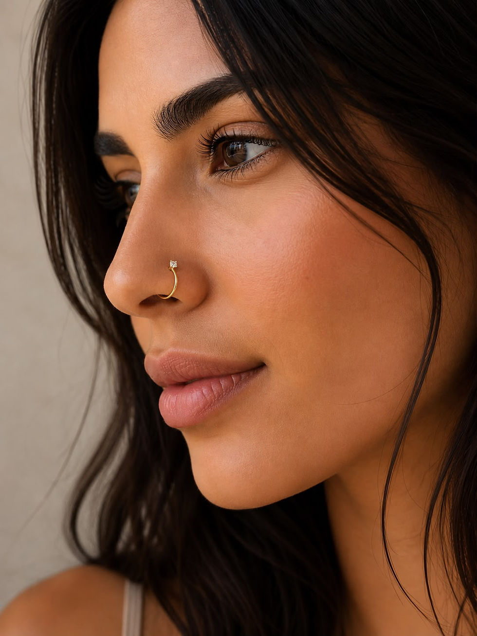 Miniatura: piercing de nariz oro 18k ley 750
