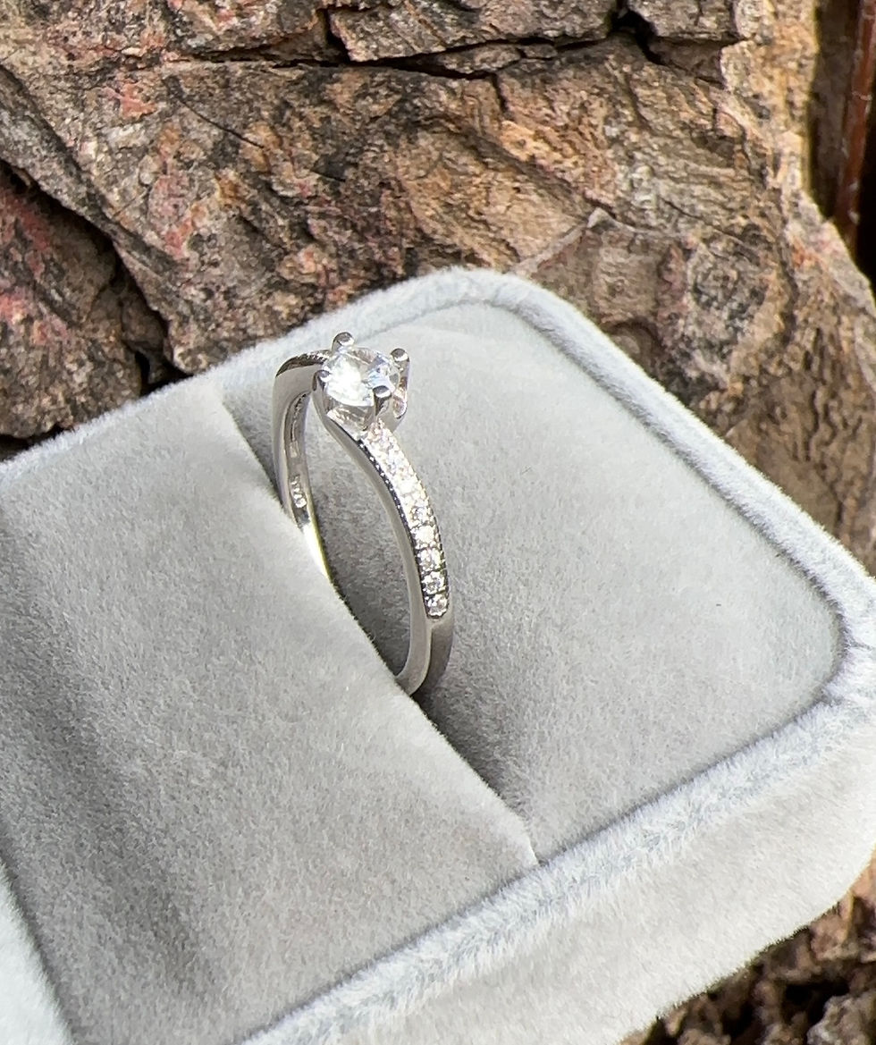 Miniatura: Anillo solitario enjoye Plata 925