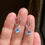 Miniatura: Argollas lisas+dijes de mariposa color azul plata 925