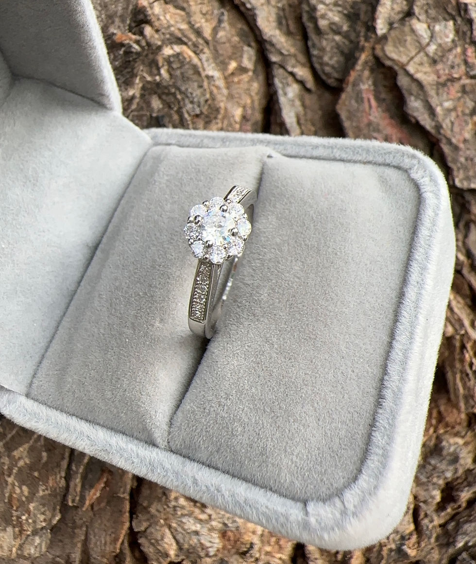 Miniatura: Anillo flor Plata 925 