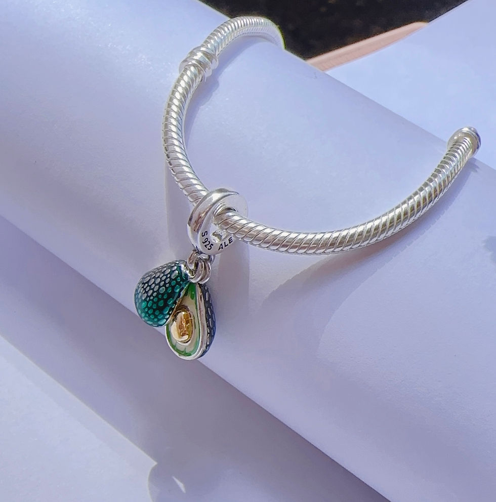 Miniatura: charm colgante aguacate plata 925 pand