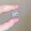 Miniatura: Anillo de perfil de corazones plata lisa 925