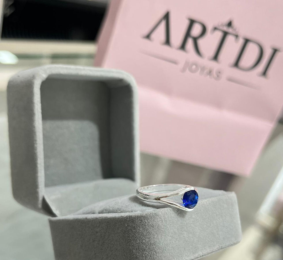 Miniatura: Anillo punto azul 