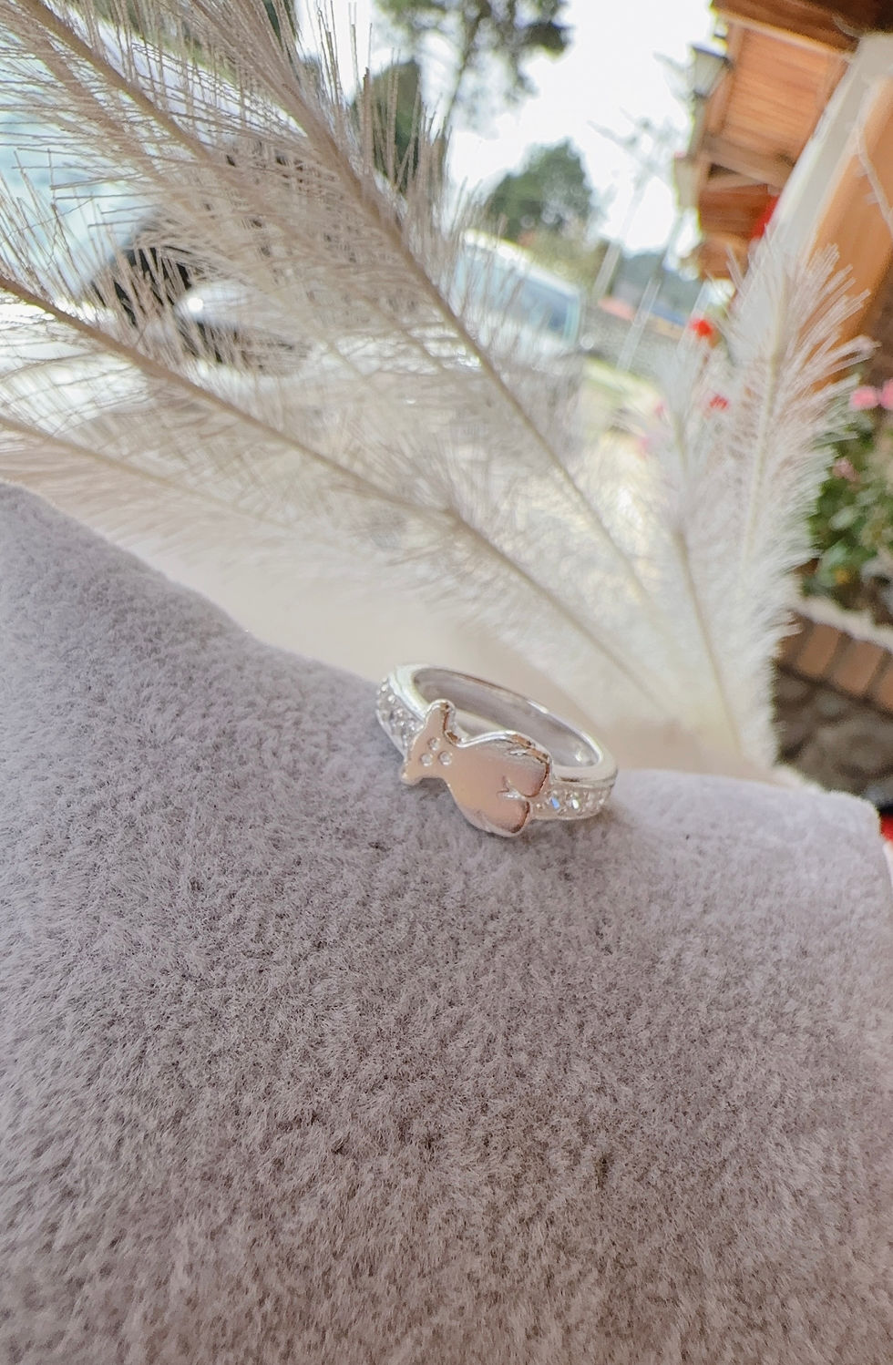 Miniatura: Anillo osito circones plata 925