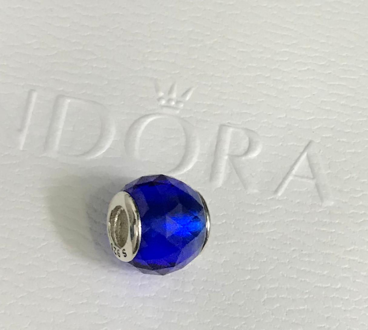 Charms rueda de cristal color azul