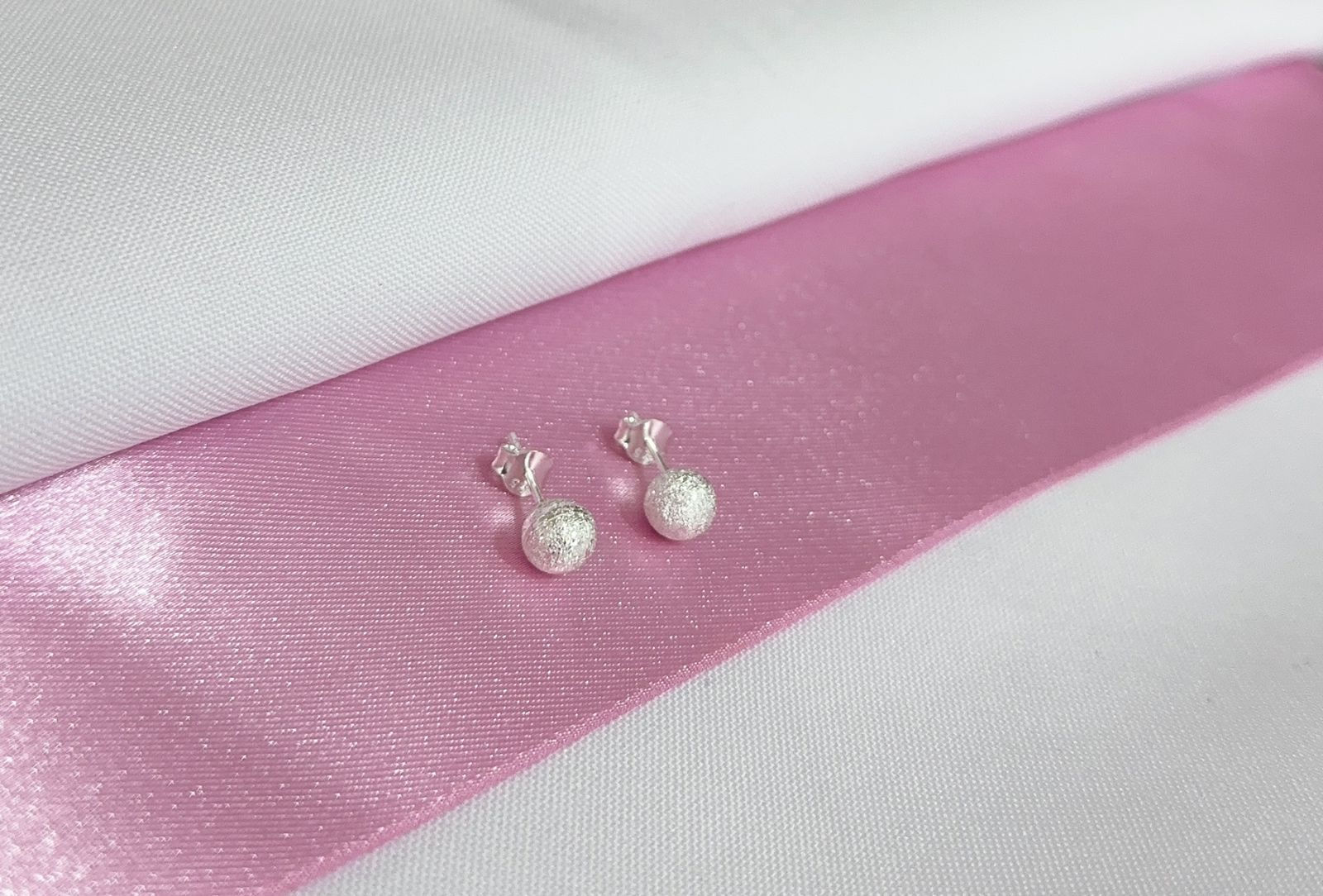 Aretes bolitas jaspeado plata 925