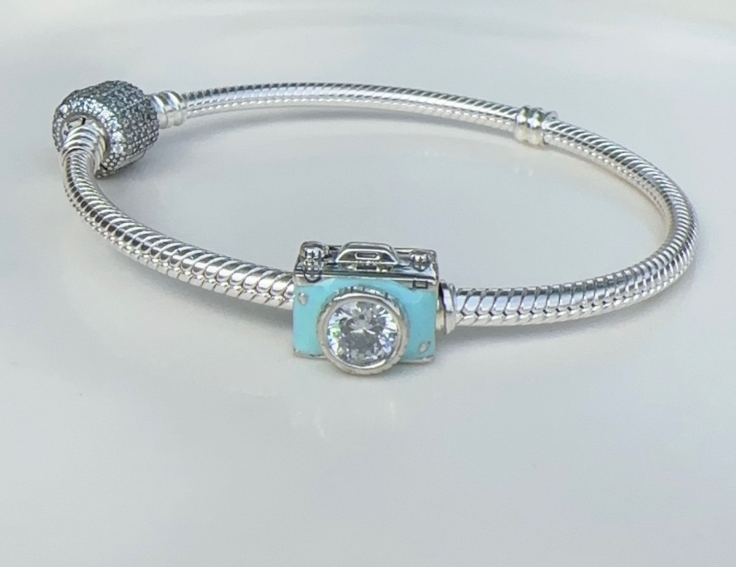 Charm seorador cámara Plata 925 Pand