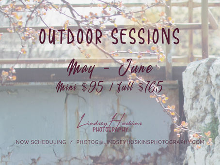 May-June 2020 Outdoor Sessions