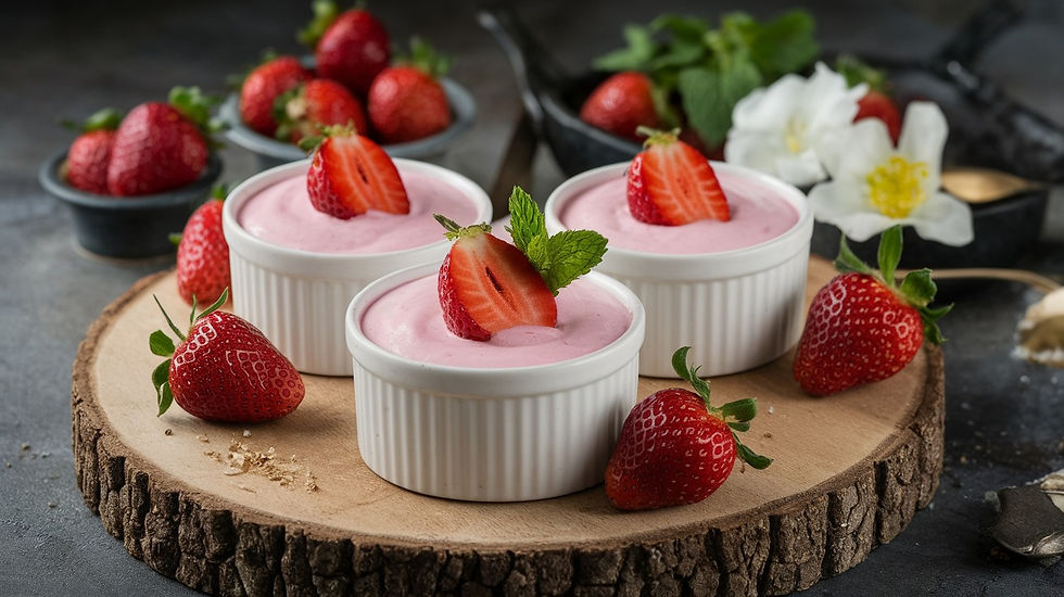 Bavarois aux fraises