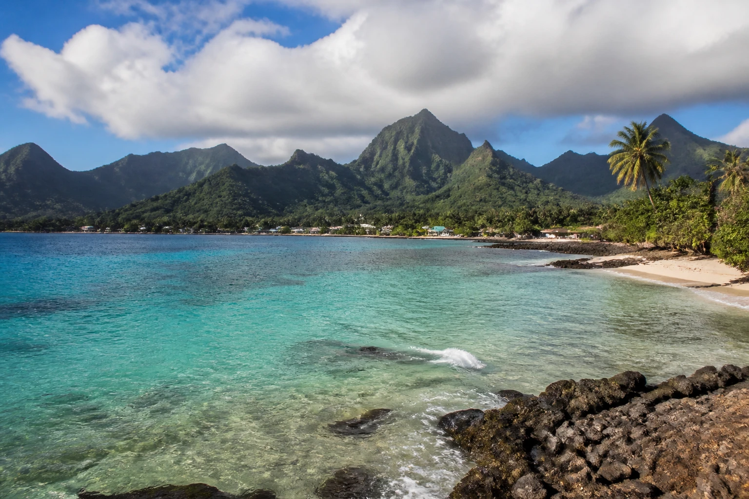 Representative island destination view: Cook Islands and Rarotonga; coastline and regional vegetation, not an exact landmark photograph.