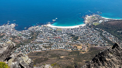 Table Mountain rising above Cape Town, South Africa, a destination or experience featured on the Splendors of South Africa and Victoria Falls with Chobe National Park tour