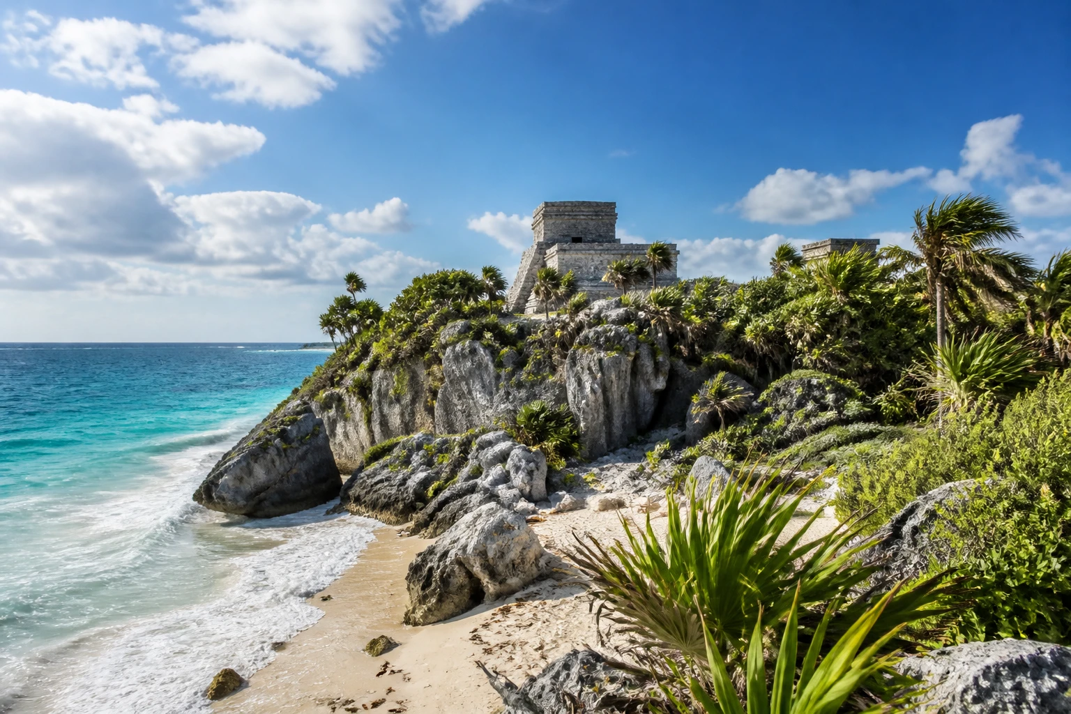 Representative regional destination view: Riviera Maya, Mexico; regional setting and resort-area public space, not an exact landmark photograph.