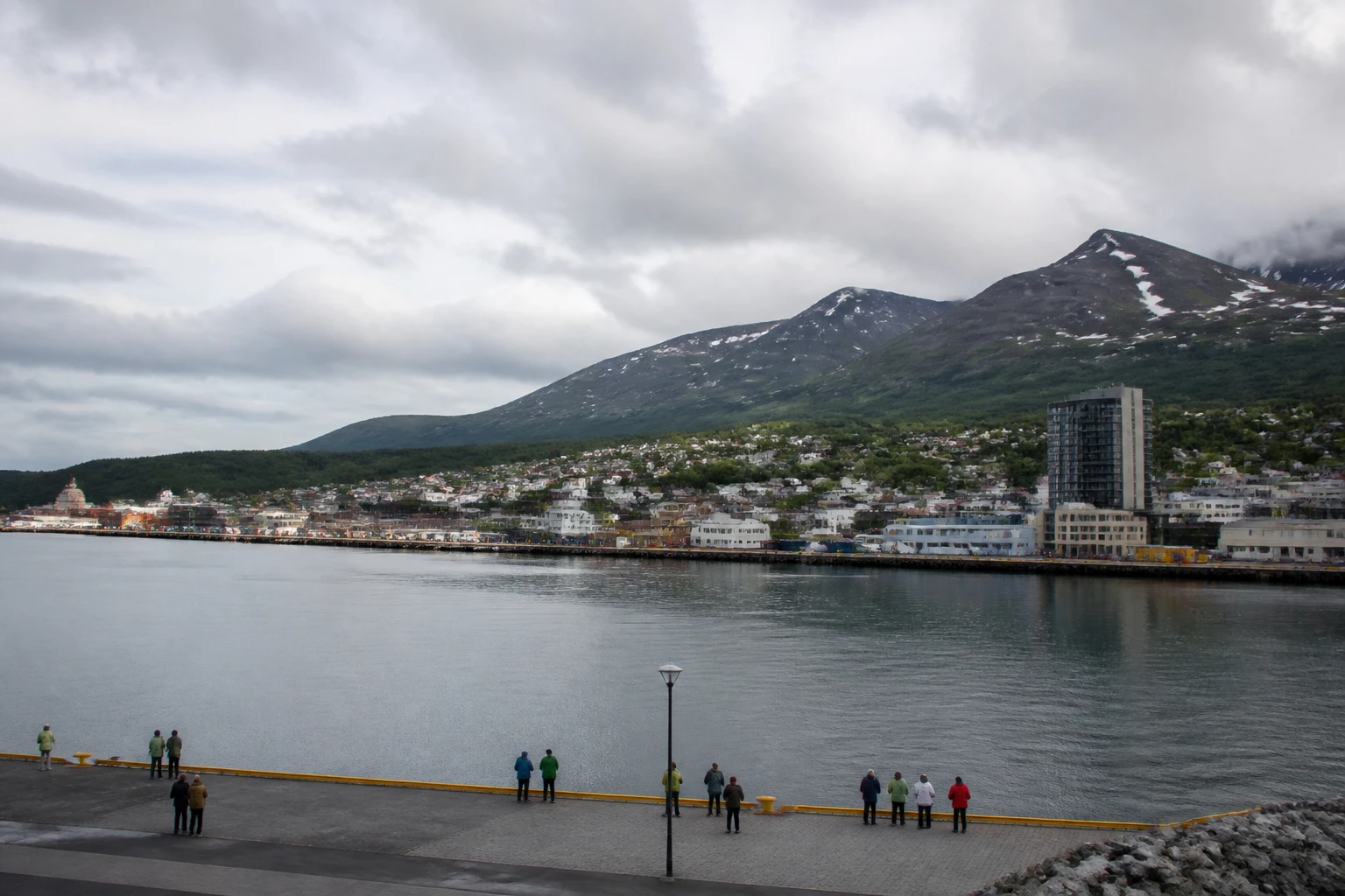 Representative cruise port destination view: Narvik, Norway; passenger waterfront and harbor water, not an exact landmark photograph.