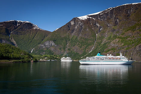 Norwegian Fjord near Flam, a destination or experience featured on the Norwegian Fjords Escape with Northern Lights Globus tour