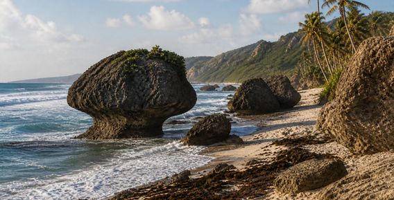 Bathsheba Coast boulders in Barbados for Sandals Royal Barbados destination wedding guests
