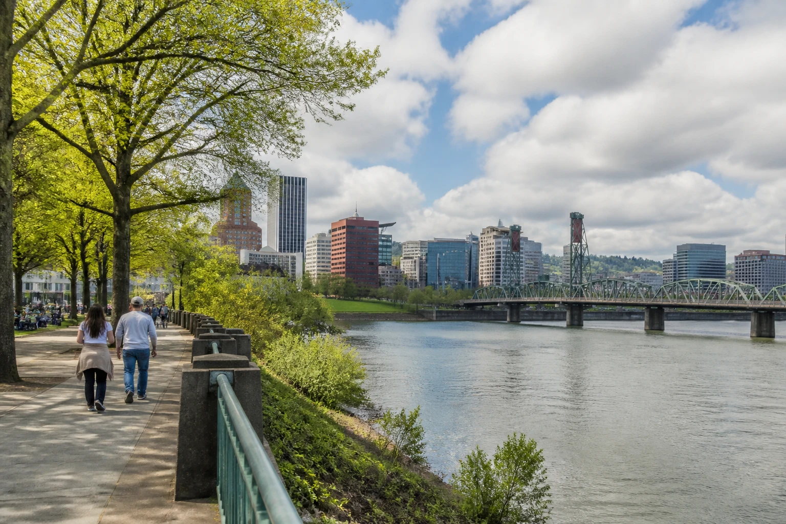 Representative city destination view: Portland, Oregon, United States; local streetscape and regional architecture, not an exact landmark photograph.