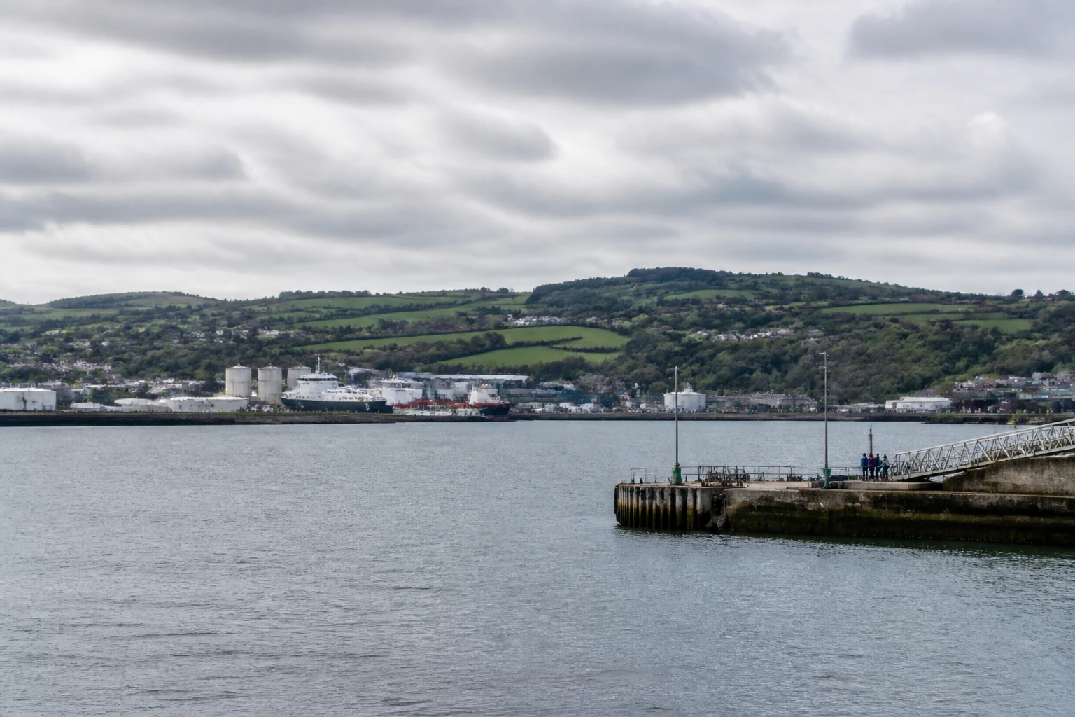 Representative cruise port destination view: Ringaskiddy, Ireland; passenger waterfront and harbor water, not an exact landmark photograph.