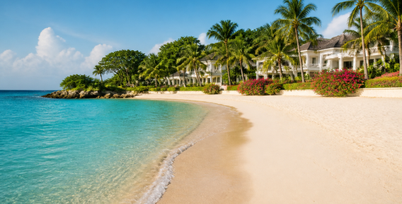 Representative beach imagery for a Sandals South Coast destination wedding in Jamaica