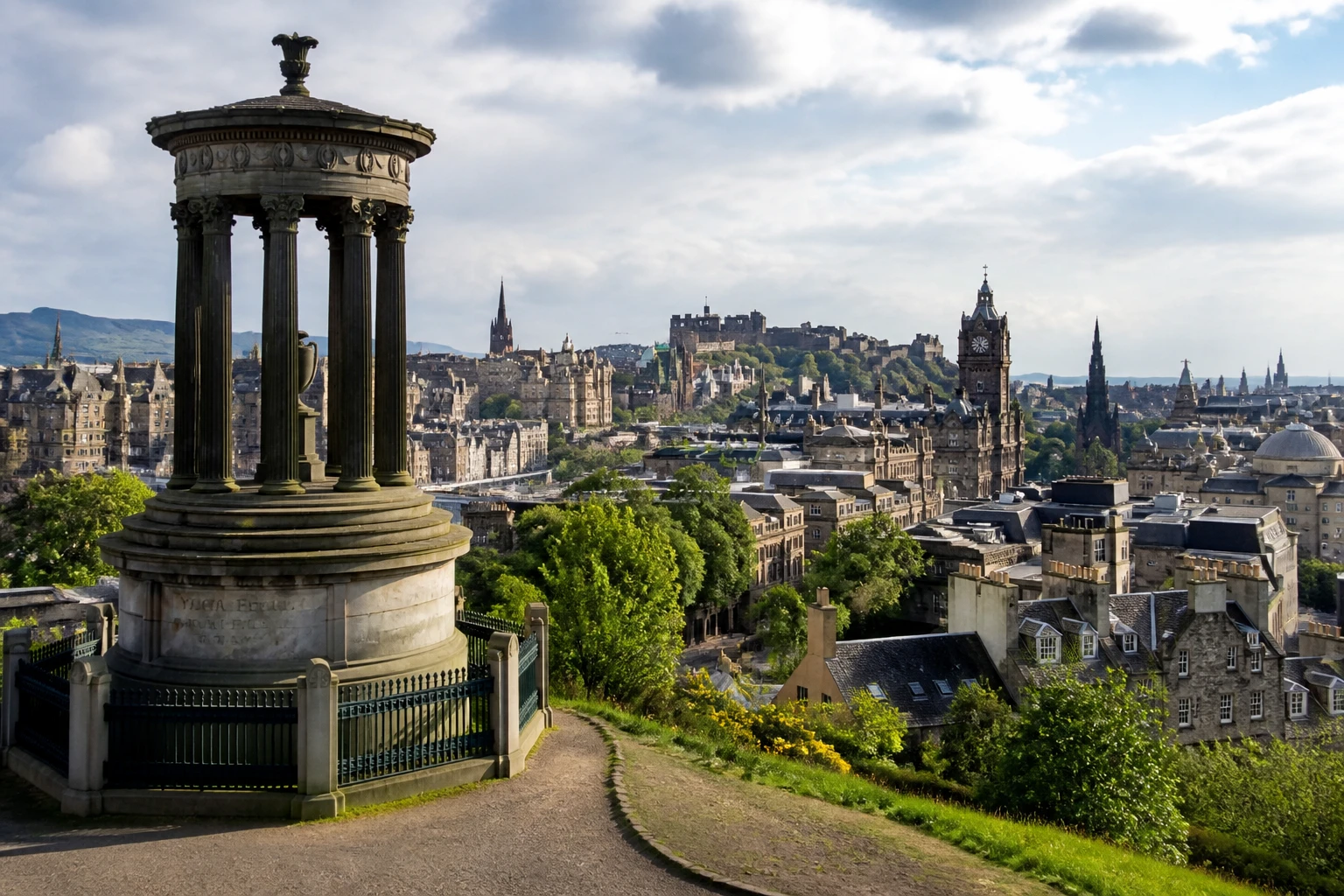 Representative city destination view: Edinburgh, United Kingdom; passenger waterfront and harbor water, not an exact landmark photograph.