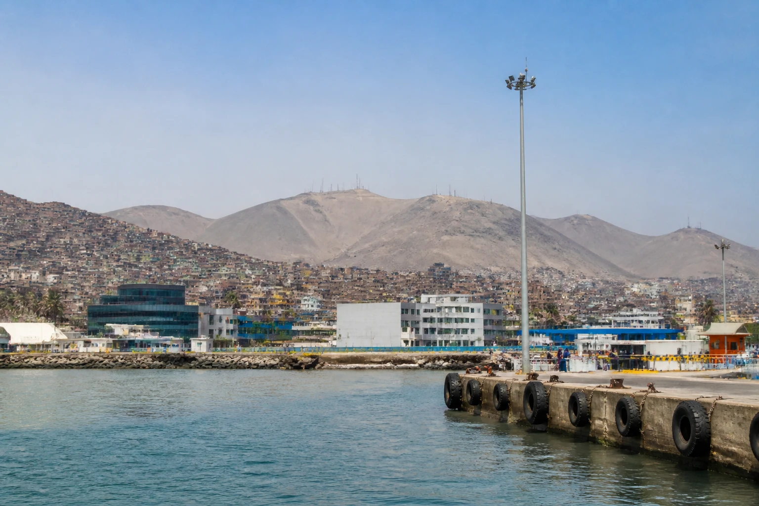 Representative cruise port destination view: Callao, Peru; passenger waterfront and harbor water, not an exact landmark photograph.