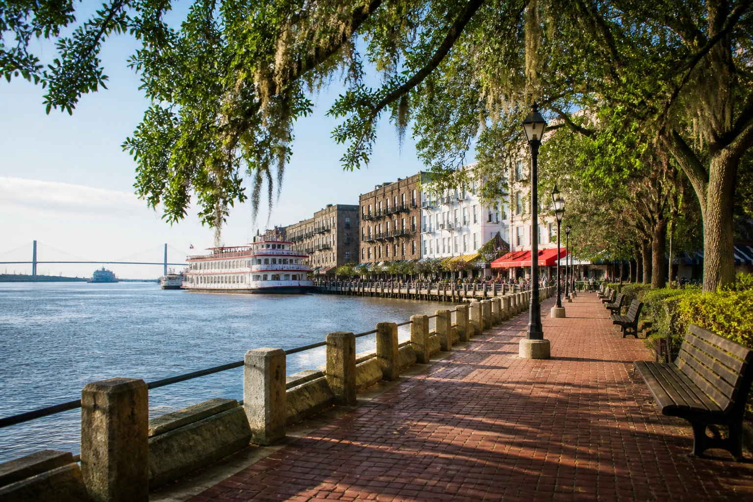 Representative city destination view: Savannah, United States; local streetscape and regional architecture, not an exact landmark photograph.