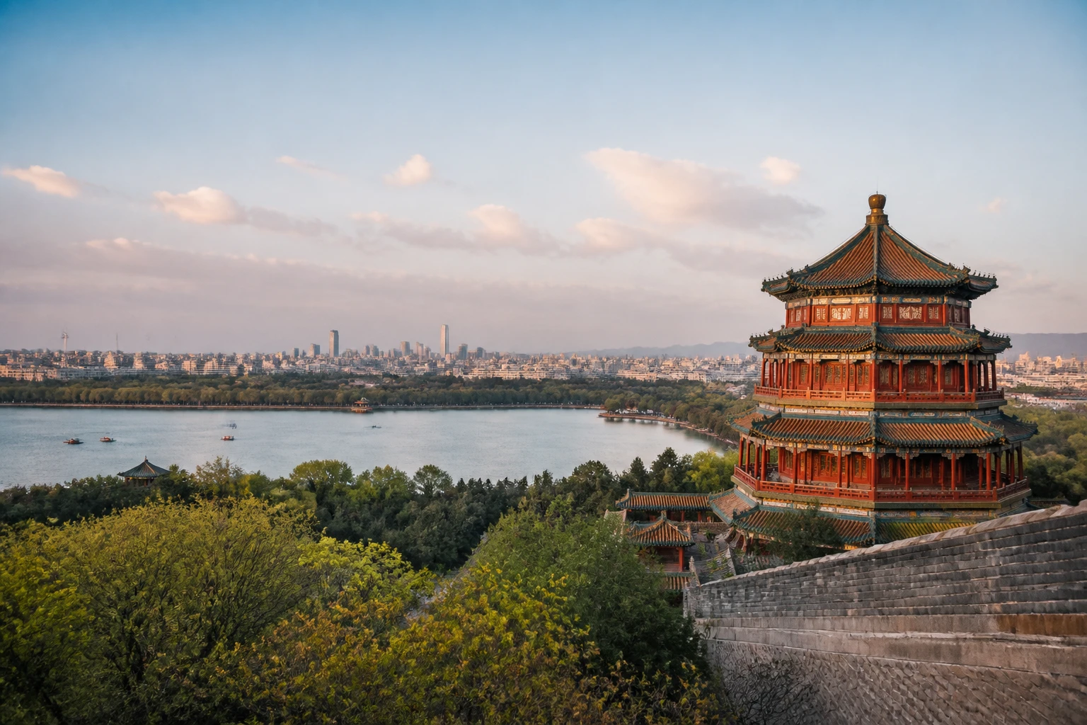 Representative city destination view of Beijing in China, with local streetscape, regional architecture, and natural light; not an exact landmark photograph.