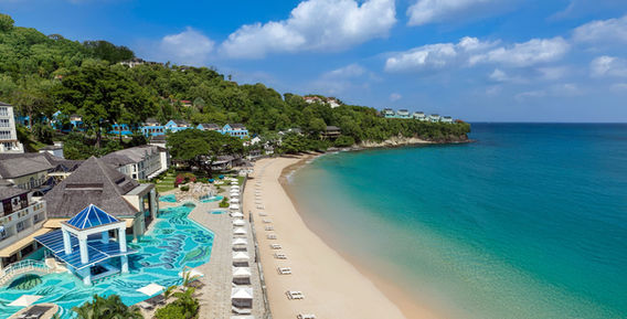 Representative resort setting imagery for a Sandals Regency La Toc destination wedding in Saint Lucia