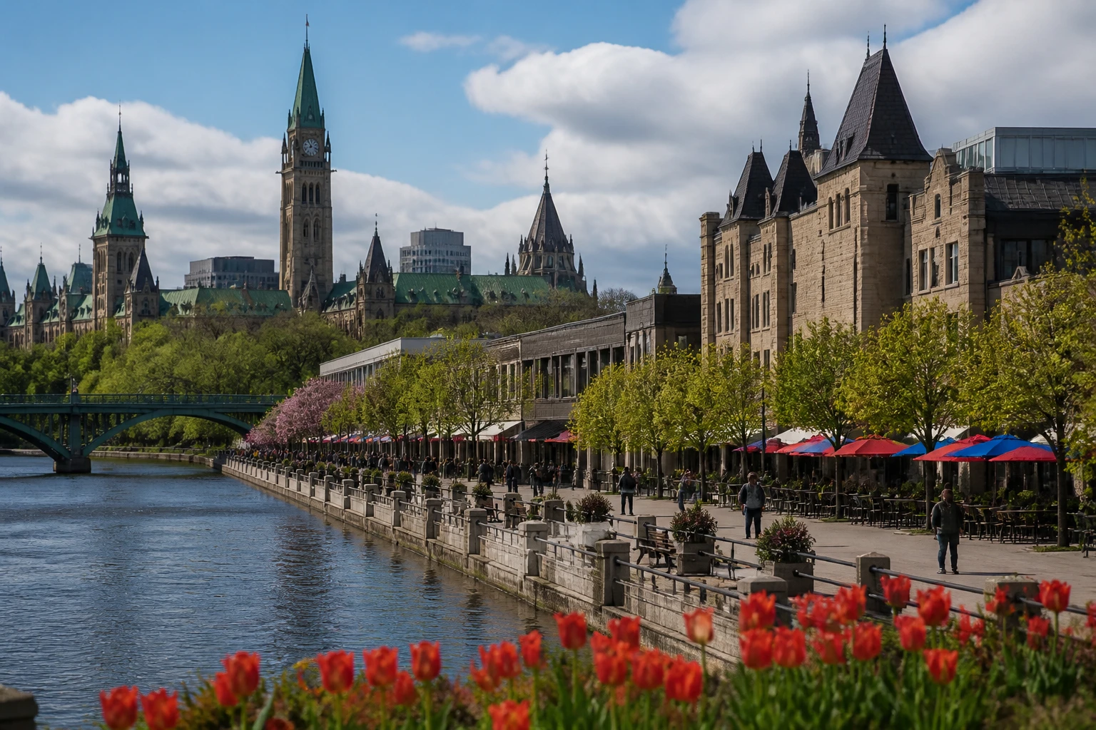 Representative city destination view of Ottawa in Canada, with local streetscape, regional architecture, and natural light; not an exact landmark photograph.