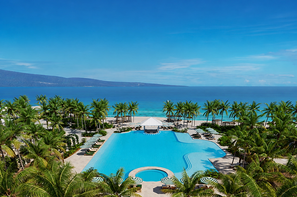 Representative aerial view imagery for a Sandals South Coast destination wedding in Jamaica