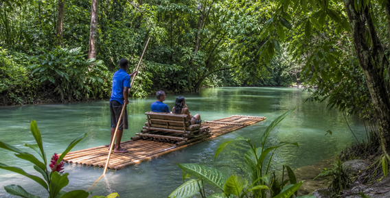 Representative view of Martha Brae rafting for destination wedding guests staying at Sandals Dunn’s River