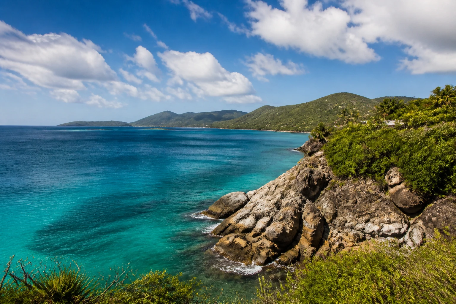 Representative island destination view: British Virgin Islands; coastline and regional vegetation, not an exact landmark photograph.