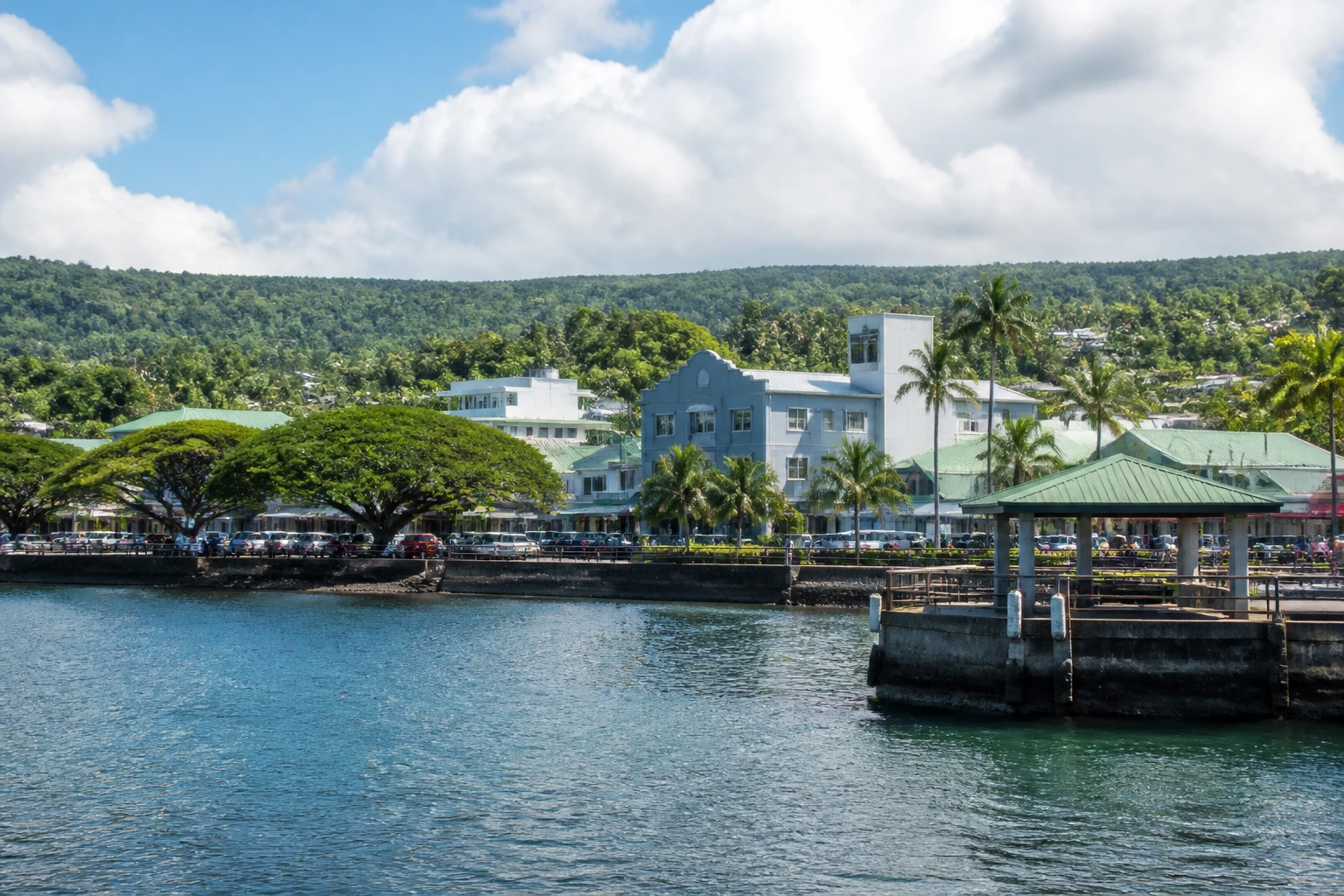 Representative cruise port destination view: Hilo, United States; passenger waterfront and harbor water, not an exact landmark photograph.