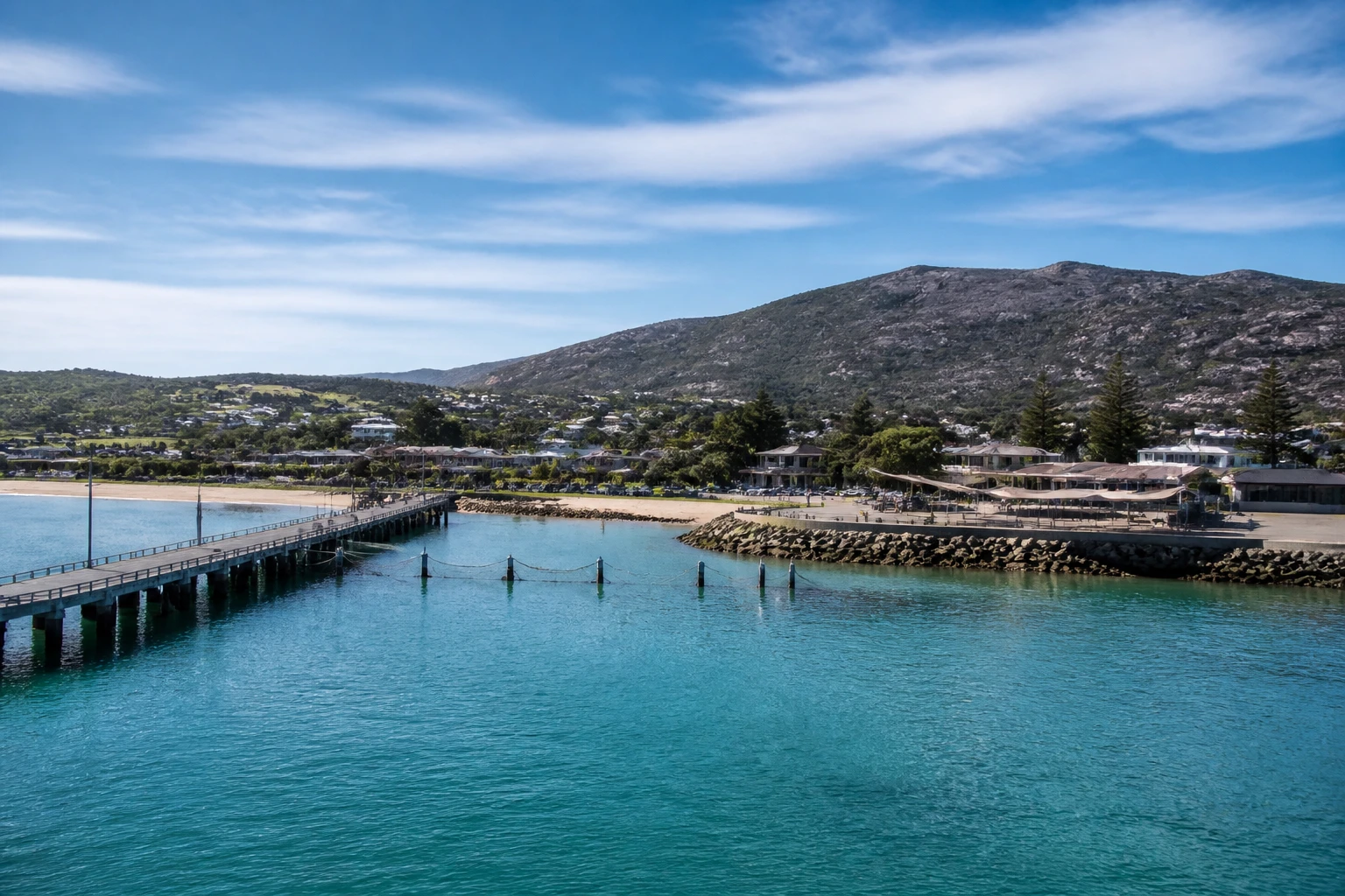 Representative cruise port destination view: Esperance, Australia; passenger waterfront and harbor water, not an exact landmark photograph.
