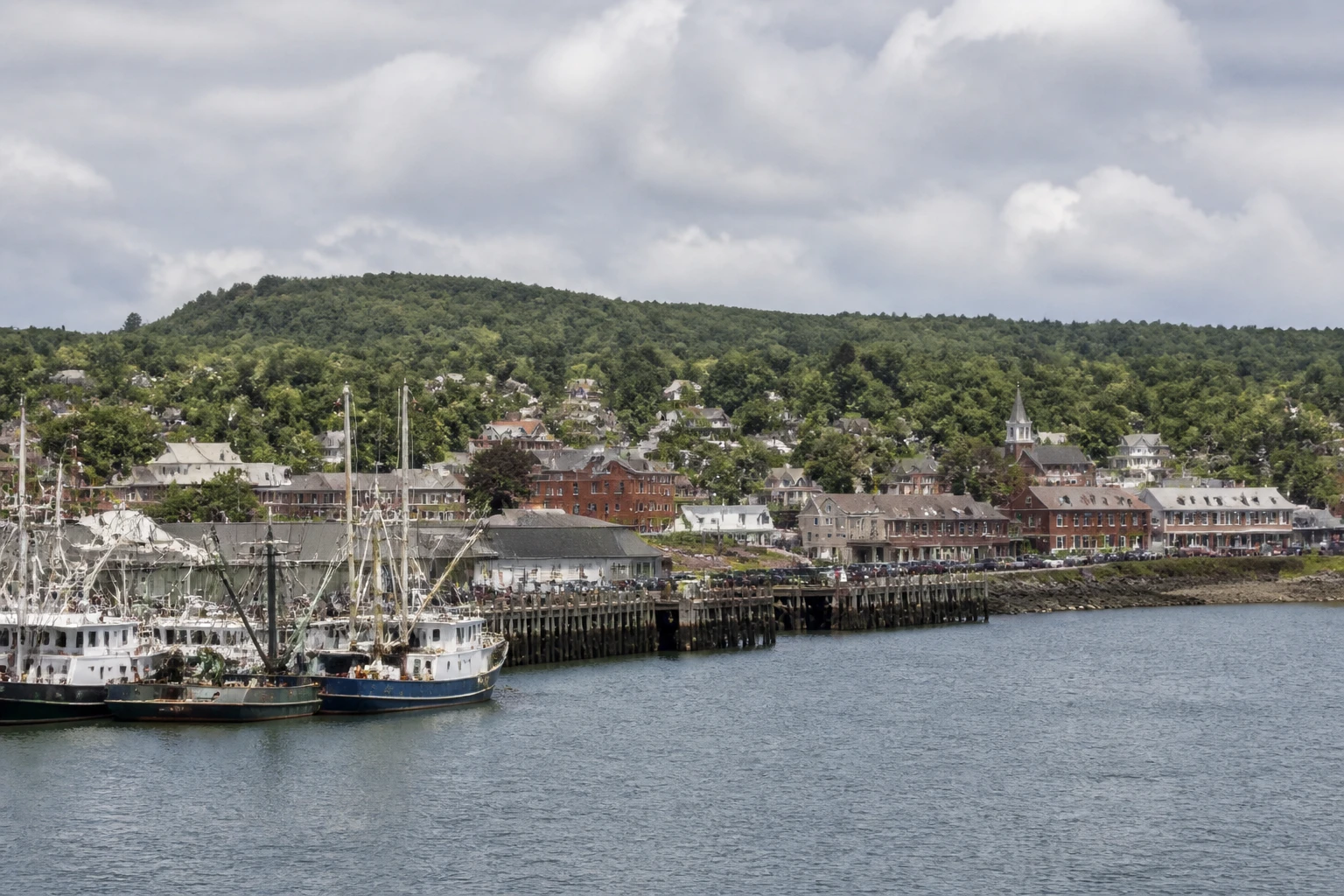 Representative cruise port destination view: Rockland, United States; passenger waterfront and harbor water, not an exact landmark photograph.