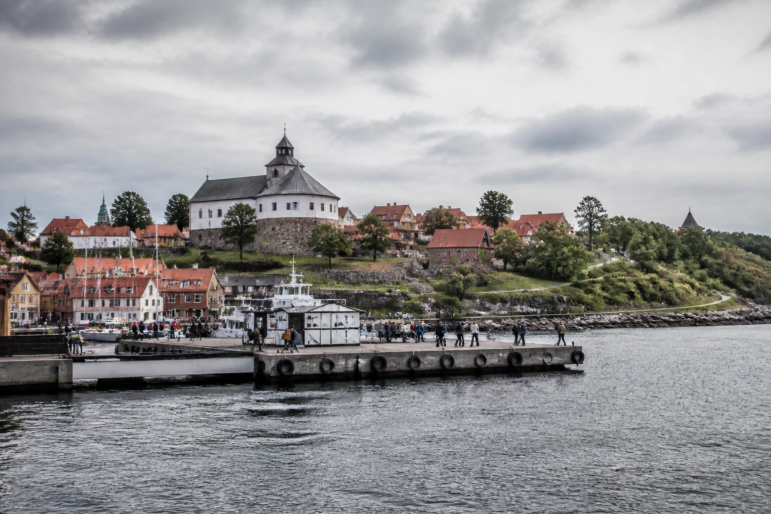 Representative cruise port destination view: Bornholm, Denmark; passenger waterfront and harbor water, not an exact landmark photograph.
