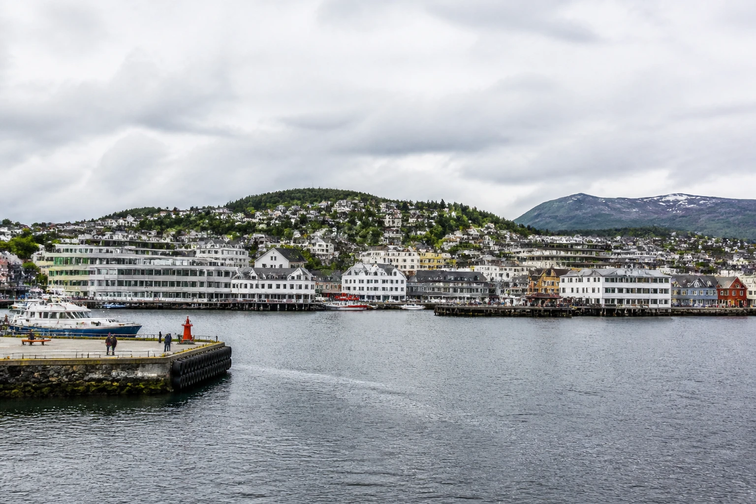 Representative cruise port destination view: Kristiansund, Norway; passenger waterfront and harbor water, not an exact landmark photograph.