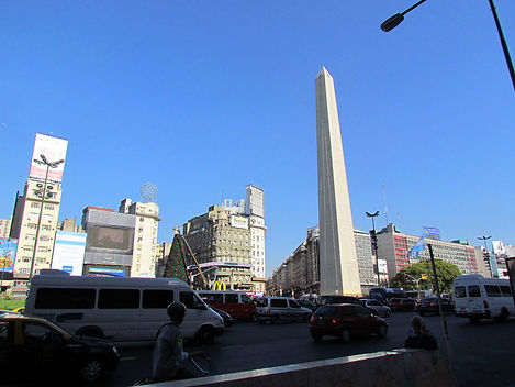 the Obelisk and cityscape of Buenos Aires, Argentina, a destination or experience featured on the South American Odyssey tour