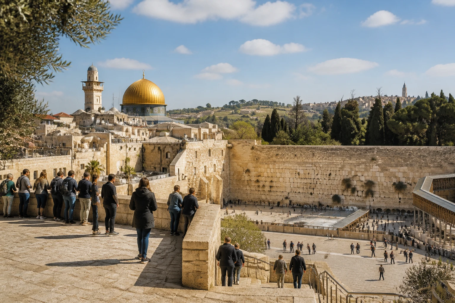 Representative city destination view: Jerusalem, Israel; heritage-scale streetscape and regional architecture, not an exact landmark photograph.