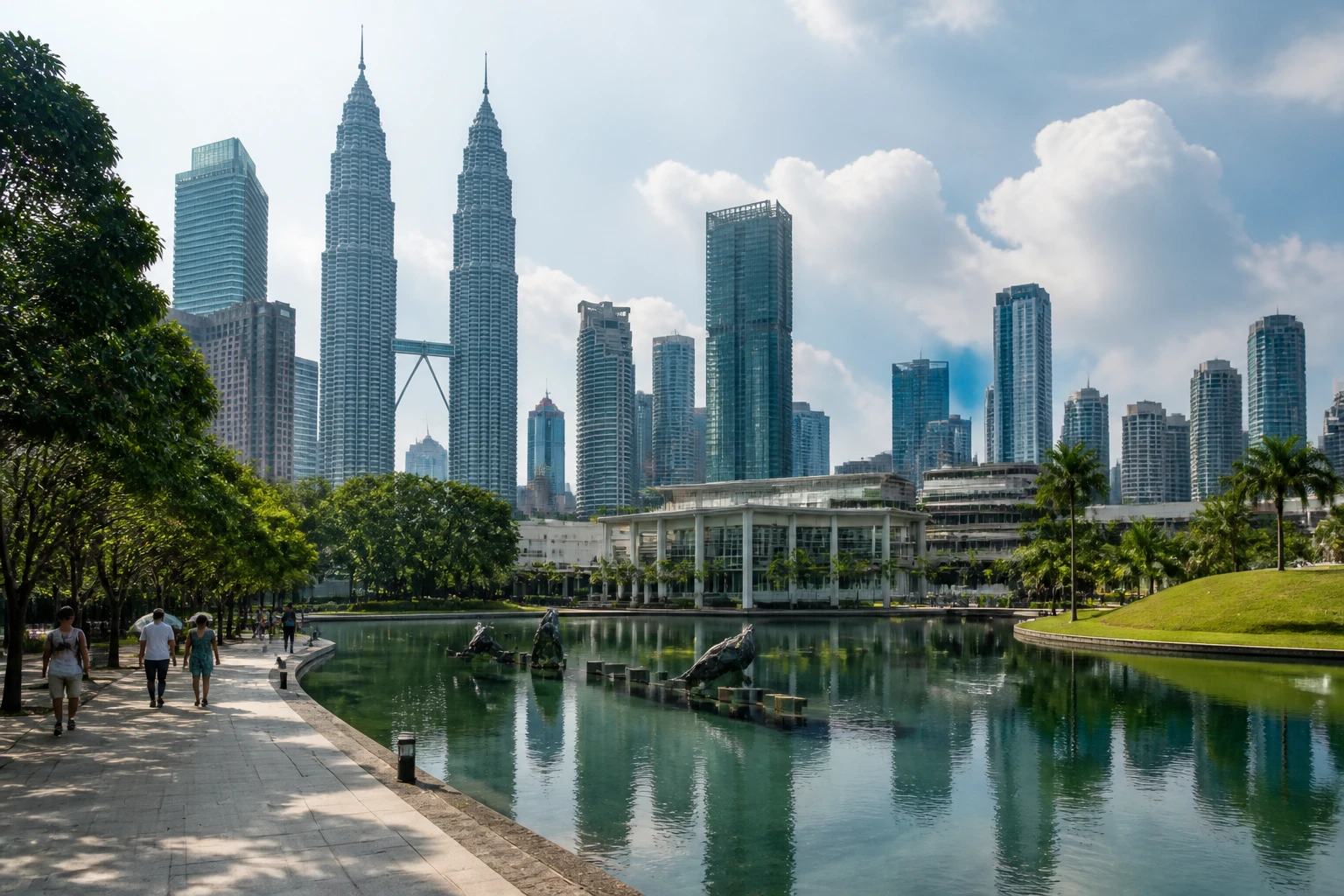 Representative city destination view: Kuala Lumpur, Malaysia; local streetscape and regional architecture, not an exact landmark photograph.