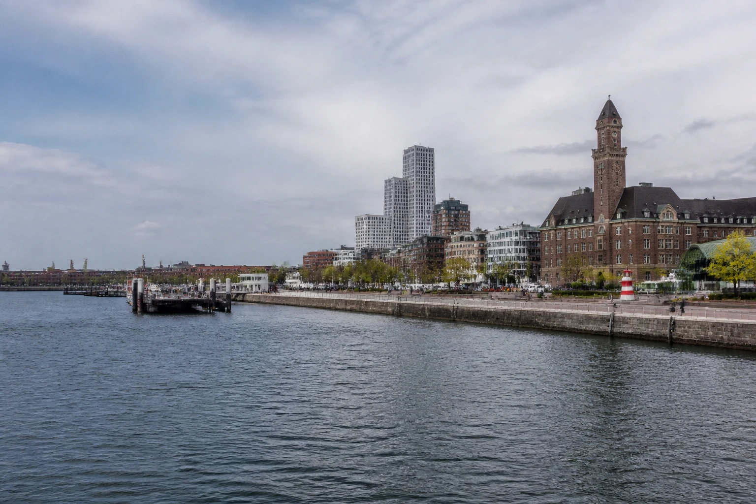 Representative cruise port destination view: Malmö, Sweden; passenger waterfront and harbor water, not an exact landmark photograph.