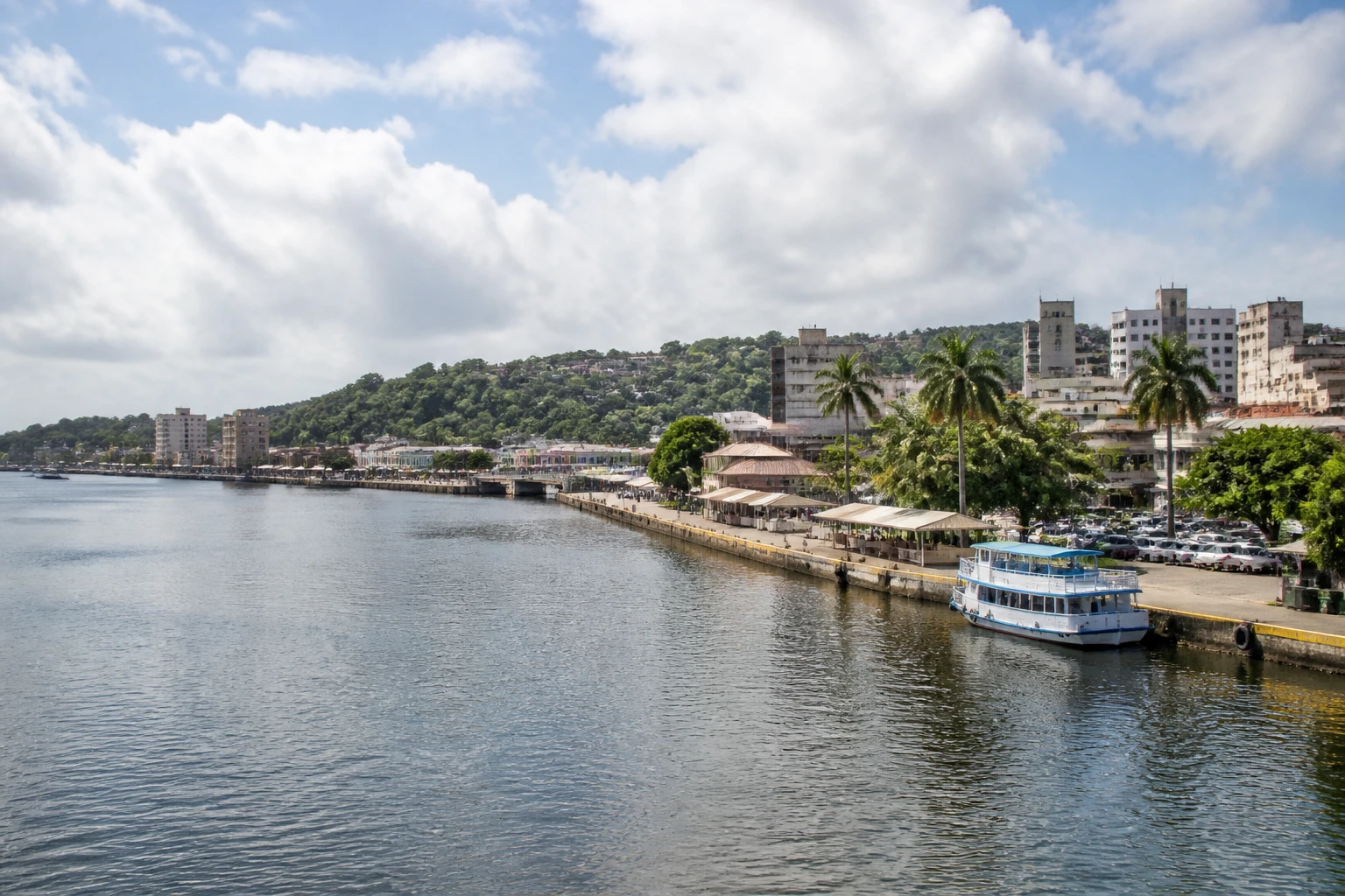 Representative cruise port destination view: Ilheus, Brazil; passenger waterfront and harbor water, not an exact landmark photograph.