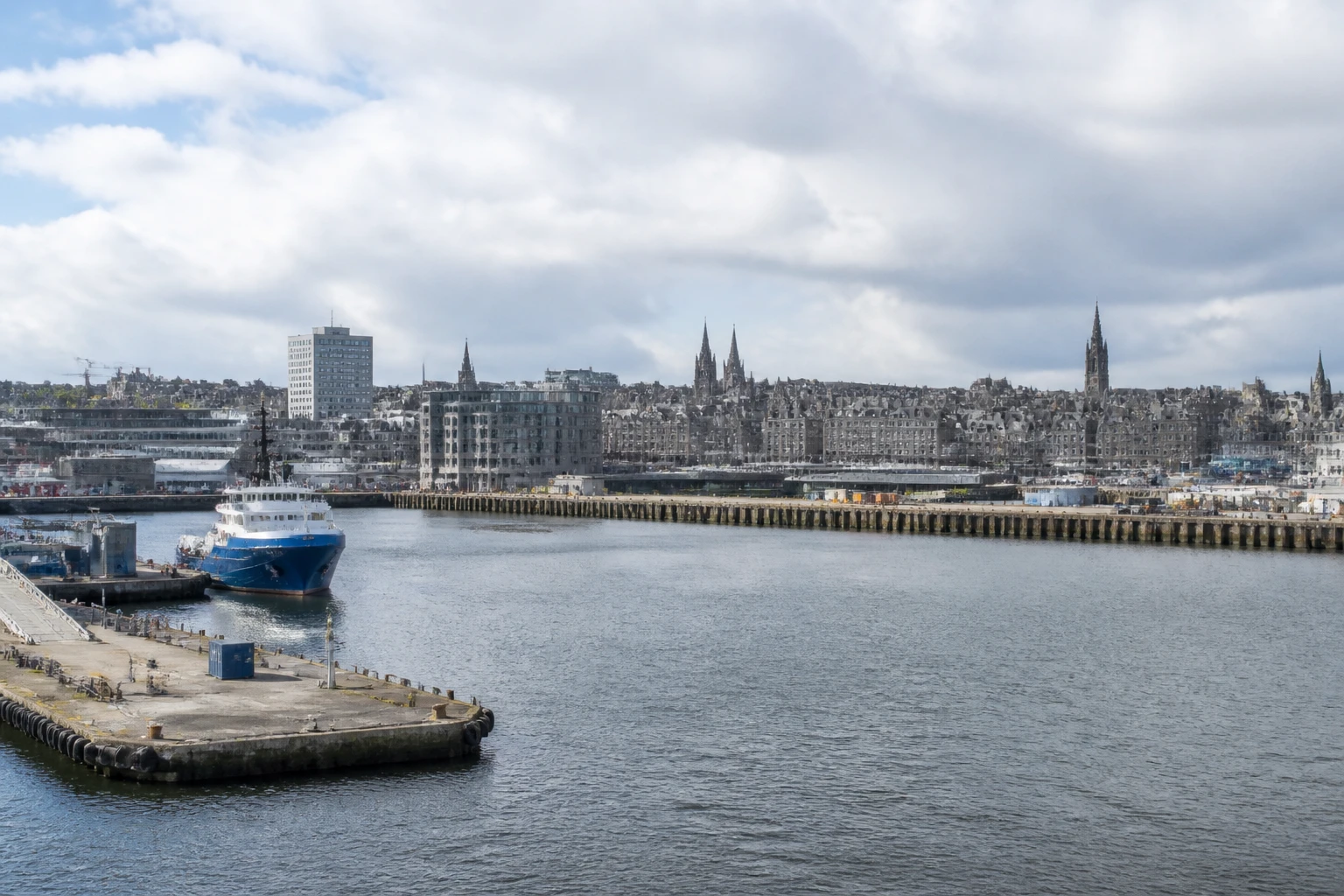 Representative cruise port destination view: Aberdeen, United Kingdom; passenger waterfront and harbor water, not an exact landmark photograph.